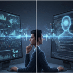 An AI co-pilot assisting a data analyst with SQL queries and data visualization.