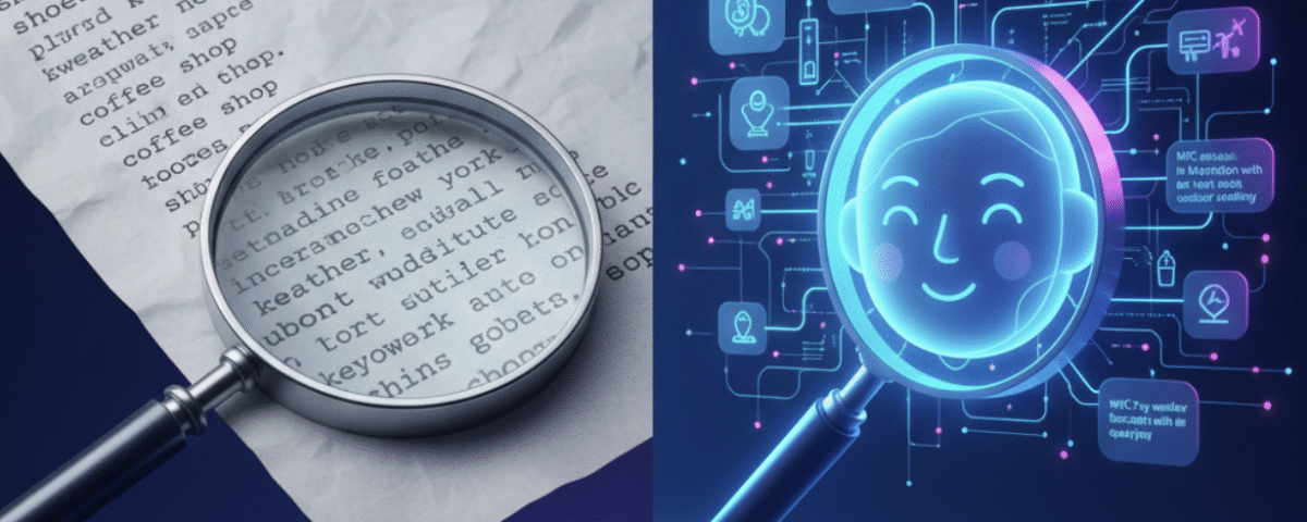 The evolution of search from simple keywords to a complex, AI-driven prompt-based system