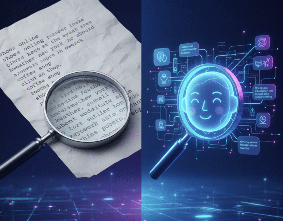 The evolution of search from simple keywords to a complex, AI-driven prompt-based system