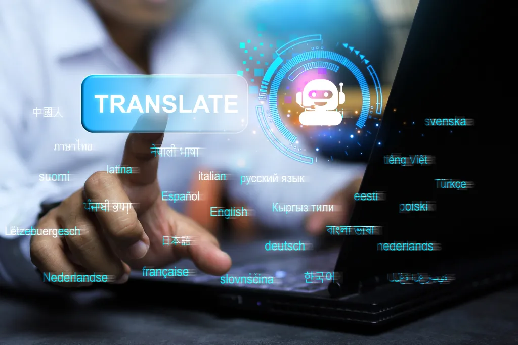 Google Translate screen with business communication translation | AI tools for translators
