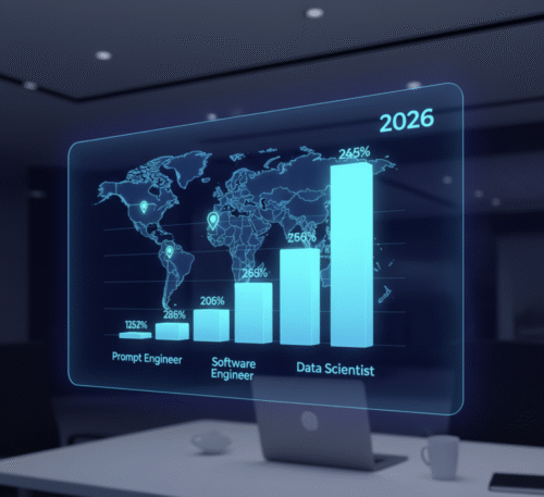 A 2026 salary comparison dashboard showing prompt engineer earnings rivaling other top tech roles