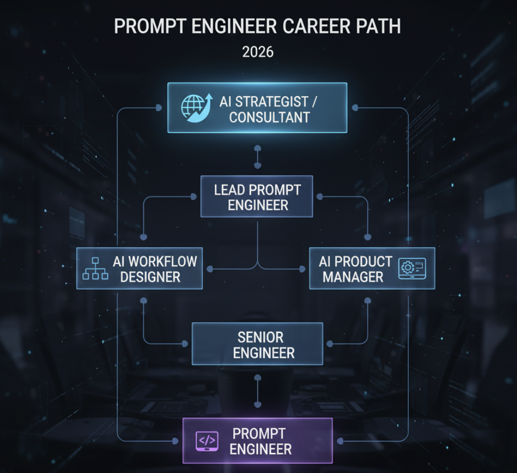 A 2026 salary comparison dashboard showing prompt engineer earnings rivaling other top tech roles.