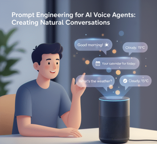 A natural conversation between a user and an AI voice agent, powered by effective prompt engineering.
