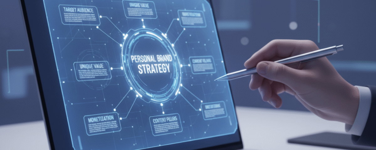 AI personal branding prompts generating a strategic mind map for online authority.