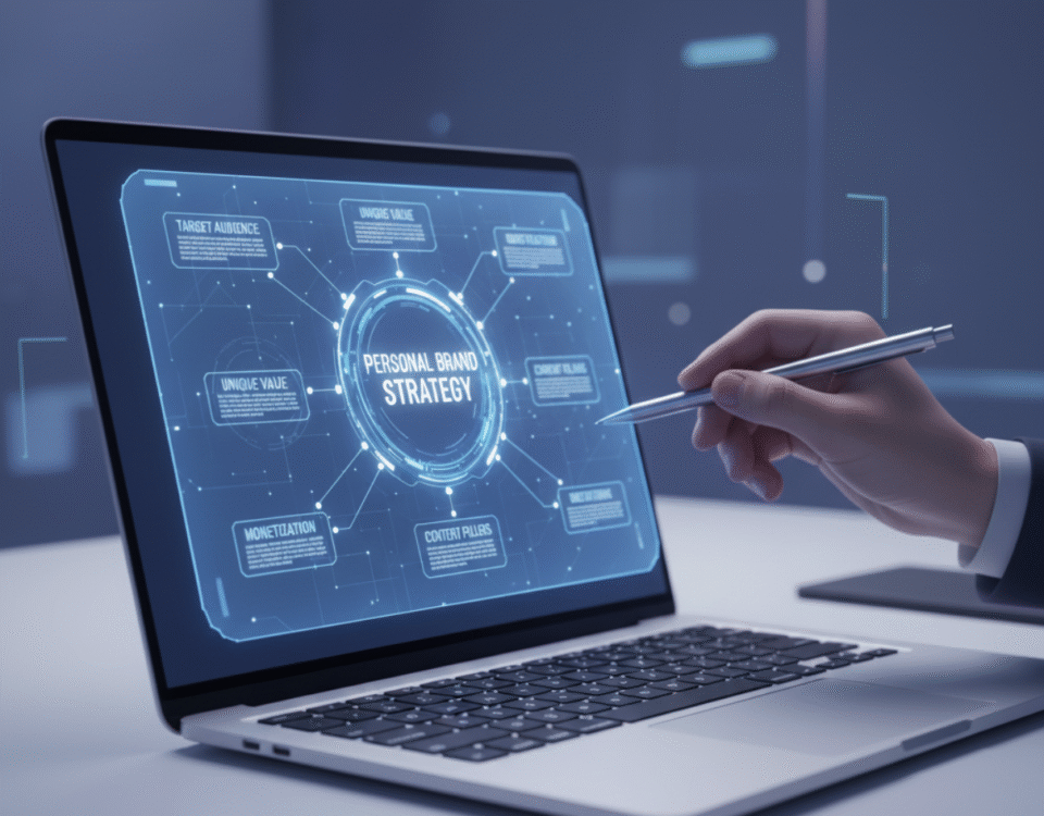 AI personal branding prompts generating a strategic mind map for online authority.