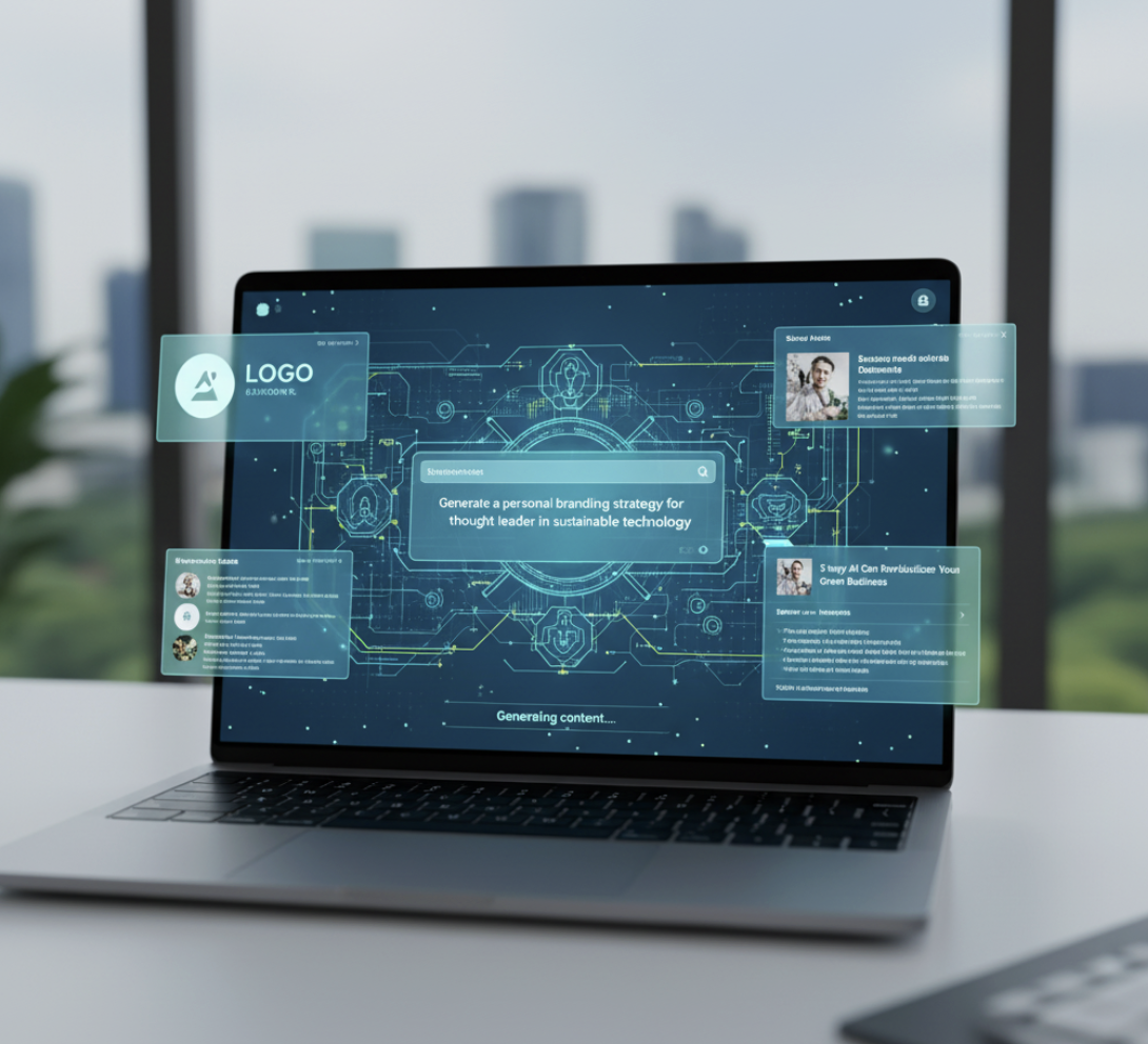 AI personal branding prompts generating content for online authority