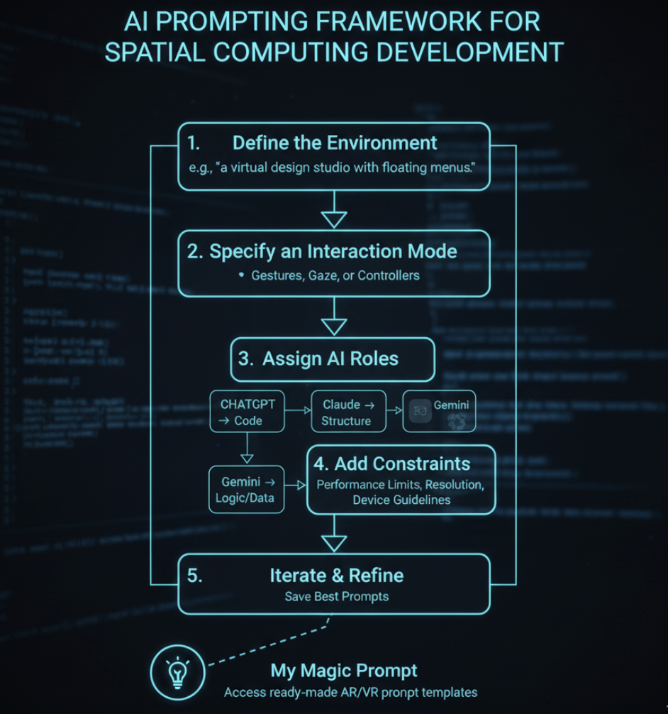 AI prompting framework for spatial computing development