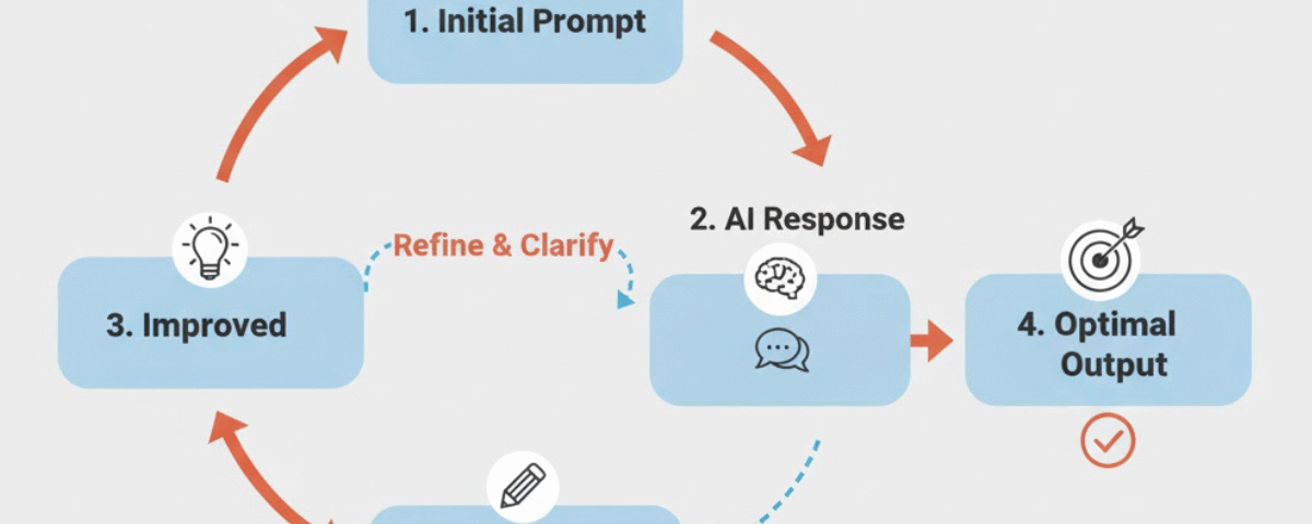 Diagram of the AI Whisperer's iterative prompt refinement workflow
