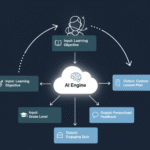 Diagram of the AI workflow for teachers, from input to output