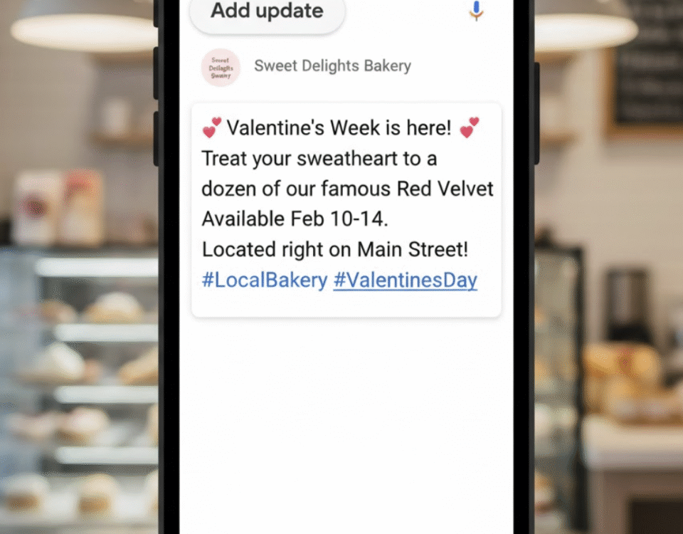 Example of an AI-generated Google Business Post for a bakery promotion.