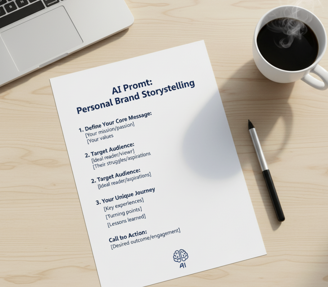 Example ChatGPT prompt template for personal brand storytelling